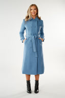 Carola ullkåpe i dusty blue