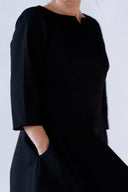 Tina sort elegant kjole