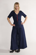 Anette jumpsuit i mörkblå denim