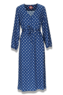 Mette blå polkadot kjole
