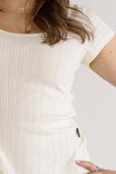 Beate cremefärgad T-shirt