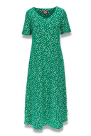 Ronja grønn og hvit kjole