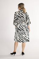Cornelia klänning svart och vit zebra