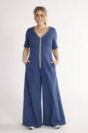 Anette jumpsuit i blå denim