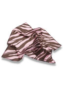 Iris sjal i brunt och rosa zebra
