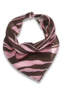 Iris sjal i brunt och rosa zebra