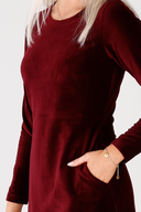 Anja basis kjole i burgunder babycord