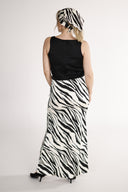 Liten kjol i svart och vit zebra
