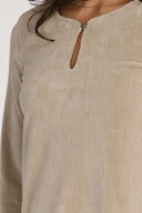 Margrete beige tunikaklänning