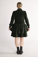 Myth kombogrön sammetsklänning