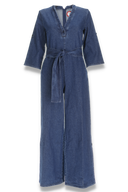 Miah mørkblå denimjumpsuit