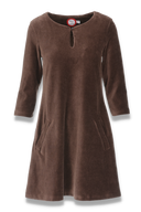 Margrete brun babycord tunika