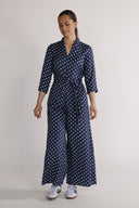 Sissi blå og hvit jumpsuit