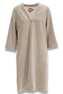 Petra beige velourklänning