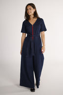 Solveig jumpsuit i mörkblå denim