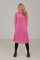 Barbro basis kjole i rosa velur