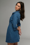 Lina jeansblå denim kjole