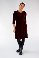 Elli kjole babycord bourdeaux