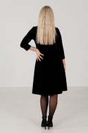 Hildur sort velurkjole