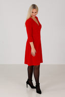 Hildur rød velurkjole
