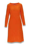 Barbro basis kjole i oransje velur