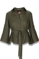 Linn khaki linskjorte