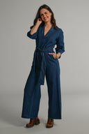 Miah mørkblå denimjumpsuit