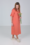 Cecilie peach farget herlig linkjole