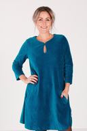 Margrete petrol babycord tunika