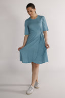Alisha turquoise kjole med kløve