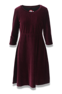 Elli kjole babycord bourdeaux