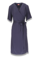 Iris navy eksklusiv omslagskjole i rayon