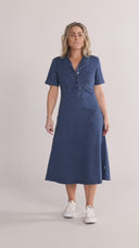 Beatrix blå jeansklänning