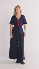 Anette jumpsuit i mörkblå denim