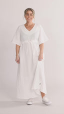 Eira vit boho chic klänning