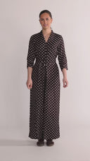 Sissi brun och vit jumpsuit