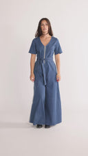 Solveig jumpsuit i blå denim