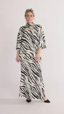 Bekka blus svart och vit zebra