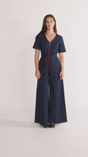 Solveig jumpsuit i mörkblå denim