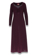 Alex dark plum glitterkjole